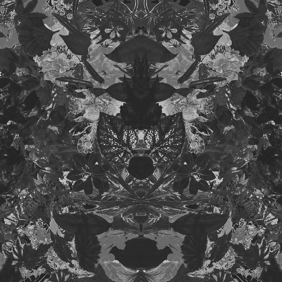 Flower Power-Digital Wallpaper-London Art-Dark Grey-17003-04