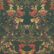 Flower Power-Digital Wallpaper-London Art-Green / Red-17003-01