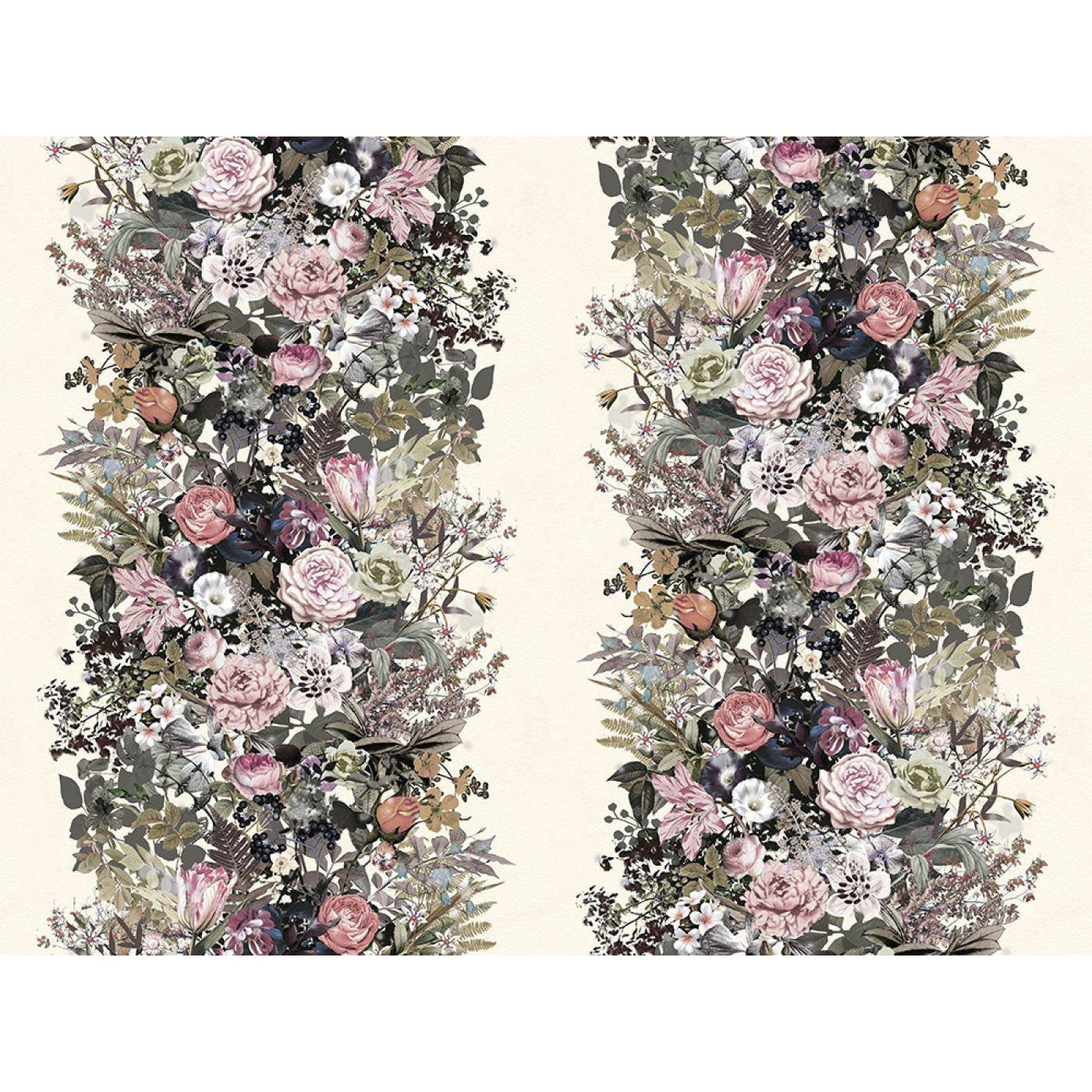 Flowerbed-Digital Wallpaper-Rebel Walls-Grey / White-R13132