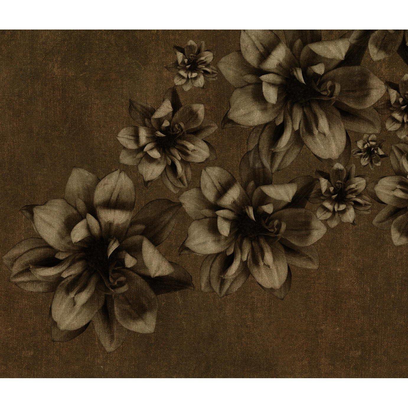 Flowers Poetry-Digital Wallpaper-Wall&deco-Dark Brown-WDFP1102