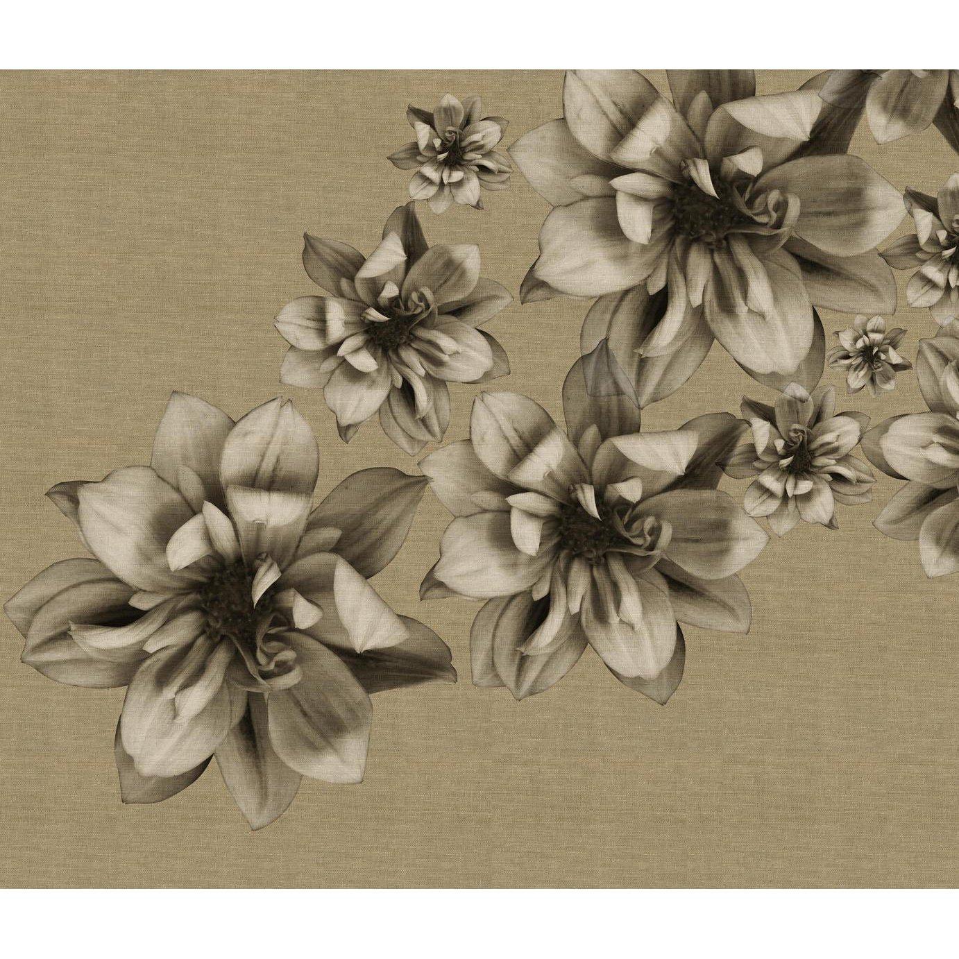 Flowers Poetry-Digital Wallpaper-Wall&deco-Light Brown-WDFP1101