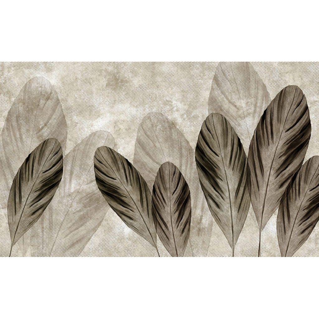 Flying Leaves-Digital Wallpaper-Skinwall-Brown-15A