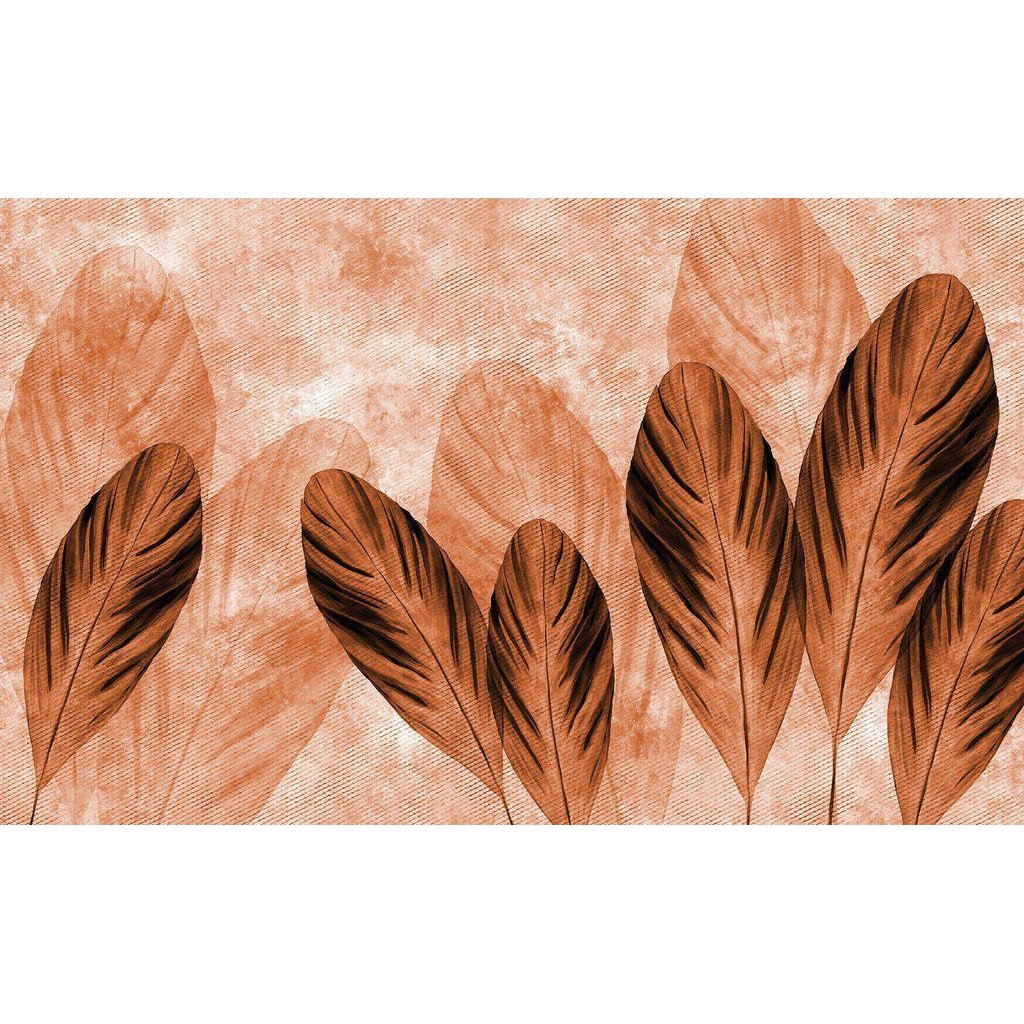 Flying Leaves-Digital Wallpaper-Skinwall-Orange-15B