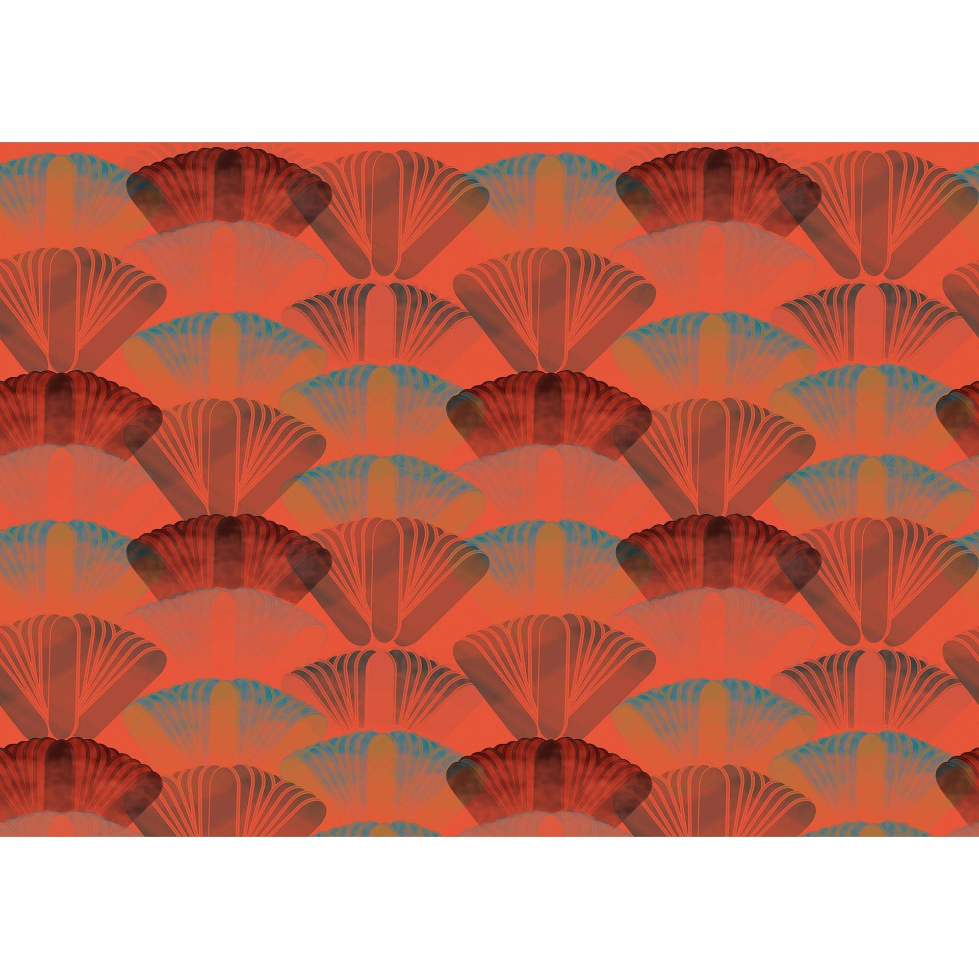 Fossil-Digital Wallpaper-Wall&deco-Orange-WDFS1801