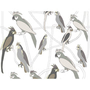 Funny Parrots-Digital Wallpaper-Wall&deco-Grey-BBFP0901