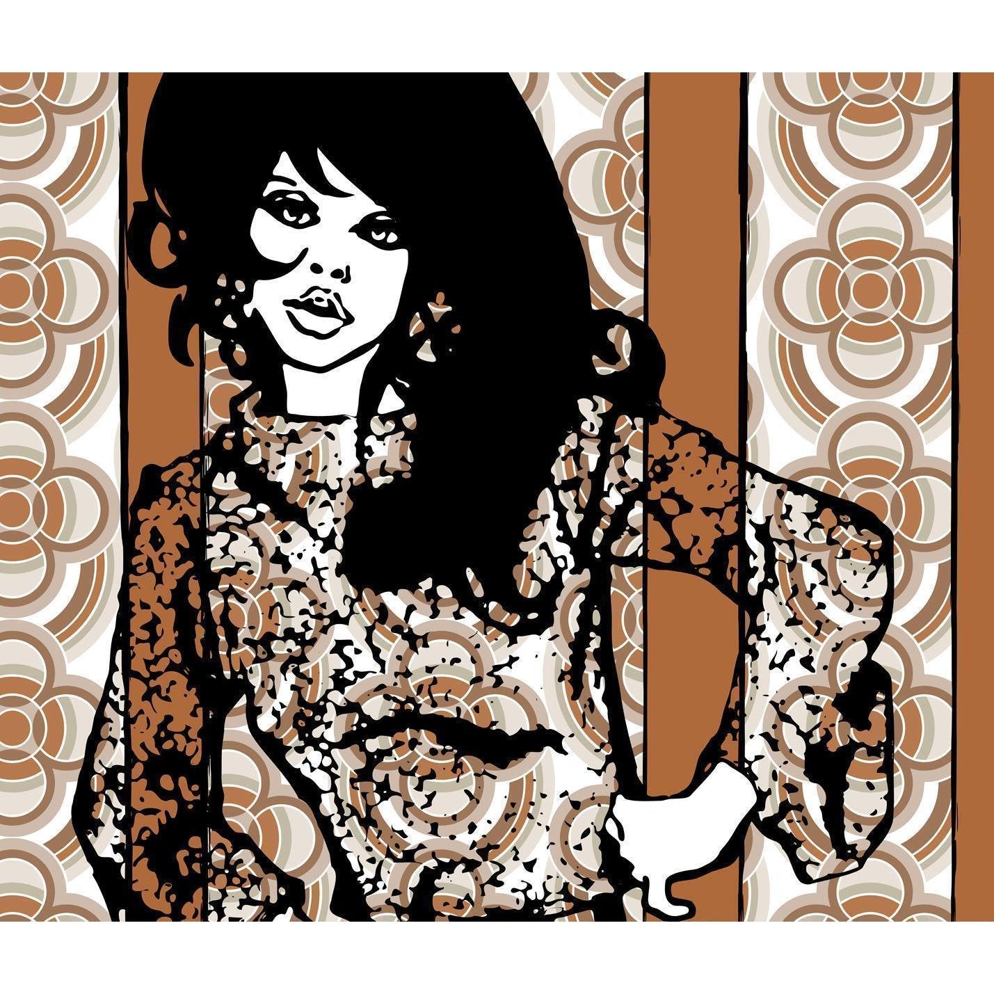 Girls On Film-Digital Wallpaper-Wall&deco-Brown-GPW1324