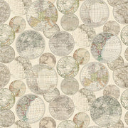 Globes Gathering-Digital Wallpaper-Rebel Walls-Brown-R13881