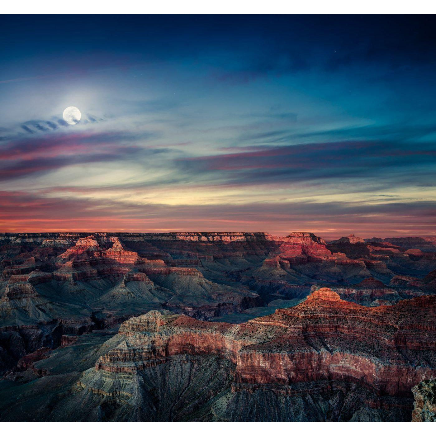 Grand Canyon-Digital Wallpaper-Rebel Walls-Blue / Red-R11911