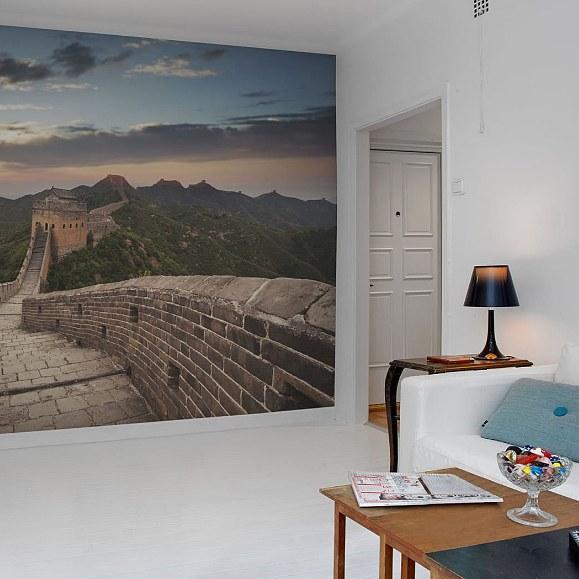 Great Wall of China-Digital Wallpaper-Rebel Walls-Blue / Brown-R12042