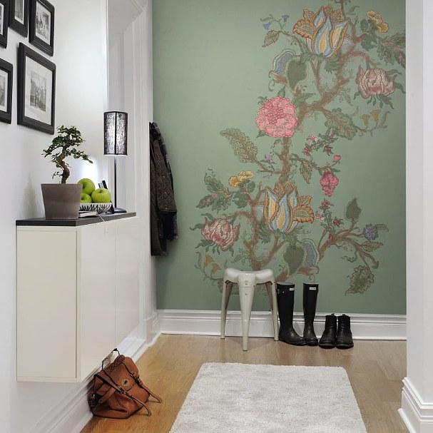 Growing Wild-Digital Wallpaper-Rebel Walls-Green / Pink-R13211