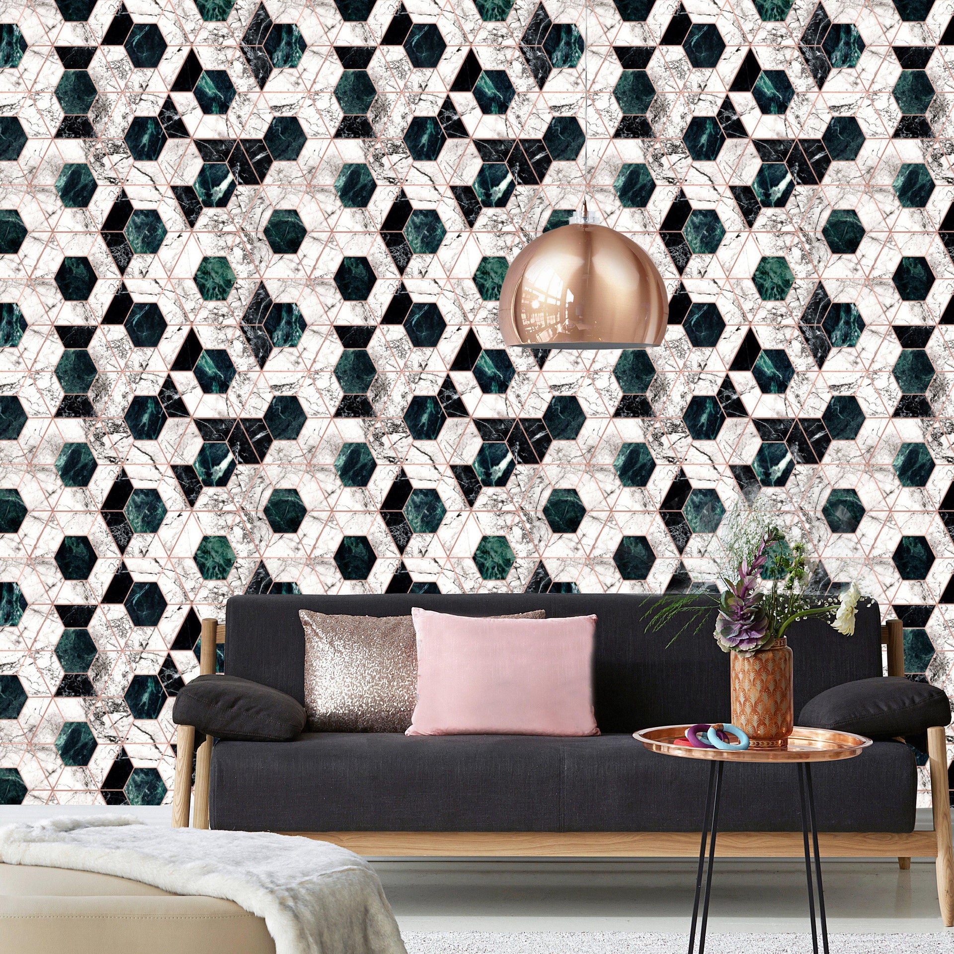 Hexa-Pre-Printed Wallpaper-Mind the Gap-