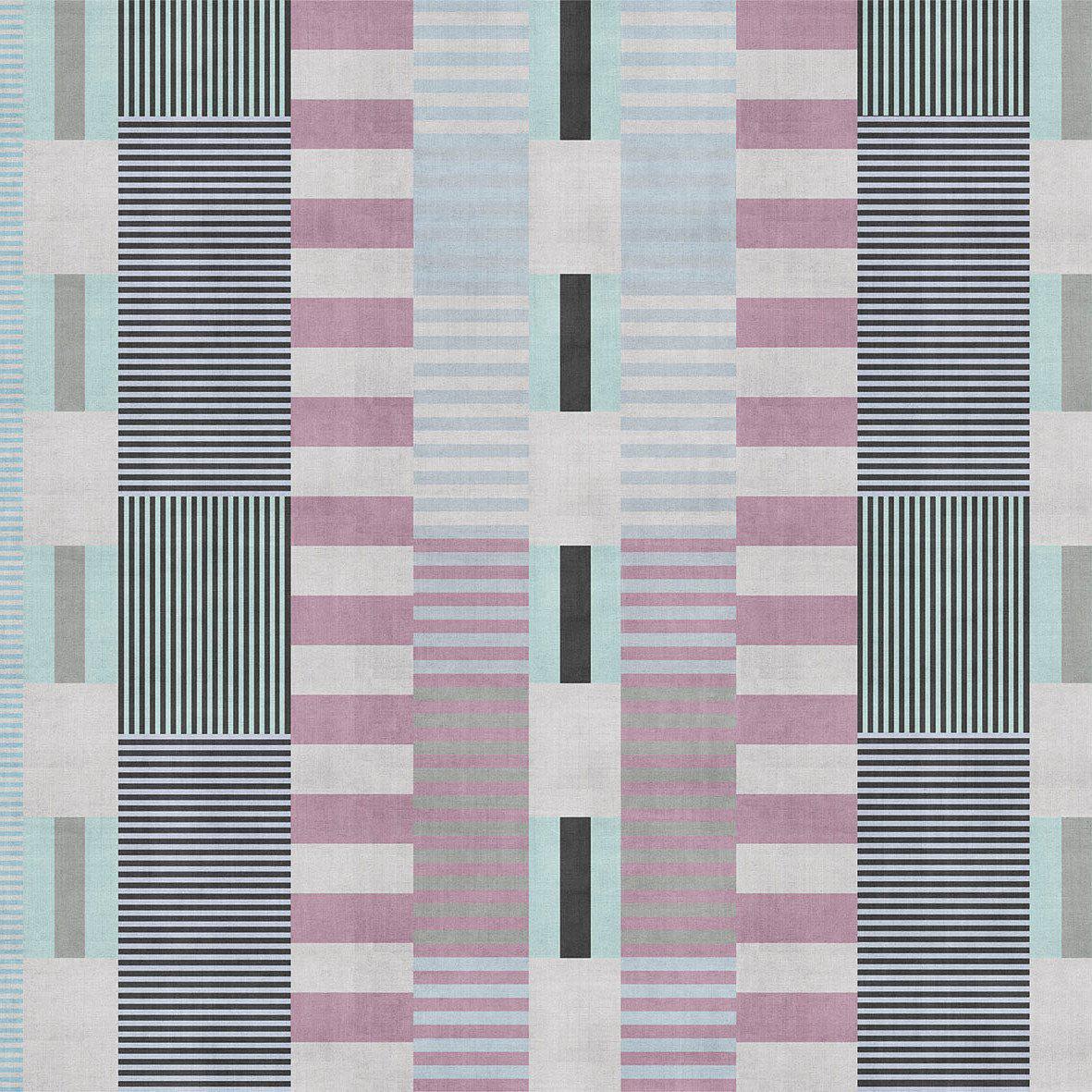 Indian Stripes-Digital Wallpaper-London Art-Purple / Blue-17014-02