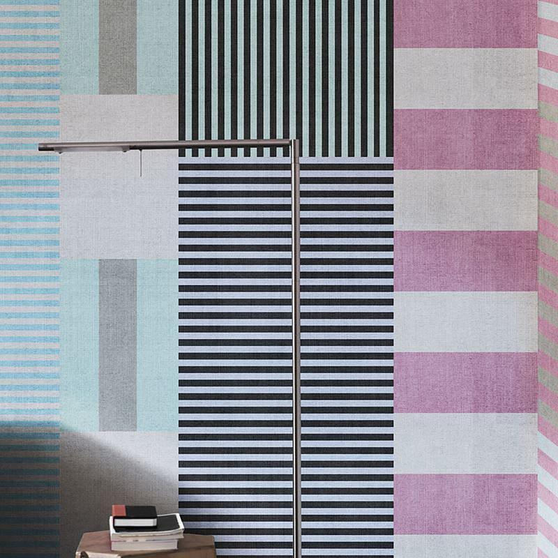 Indian Stripes-Digital Wallpaper-London Art-