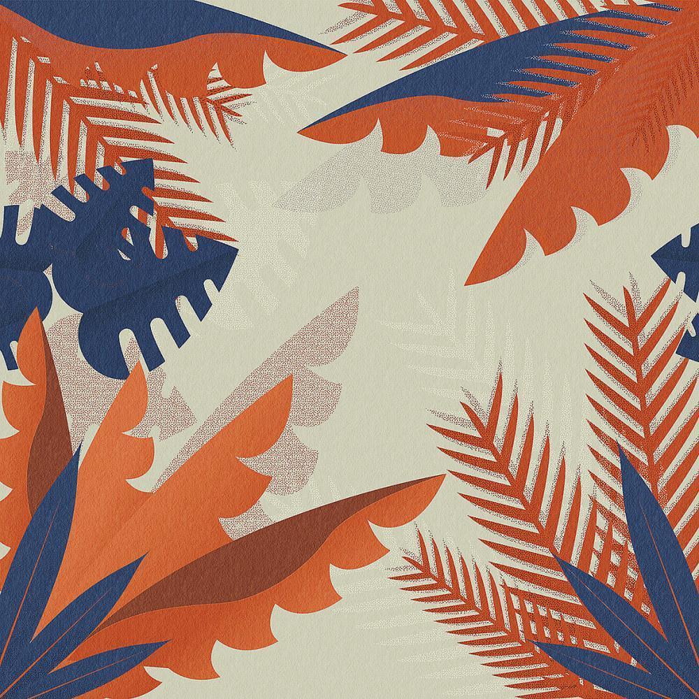 Jungle-Digital Wallpaper-London Art-Blue / Orange-16018-02