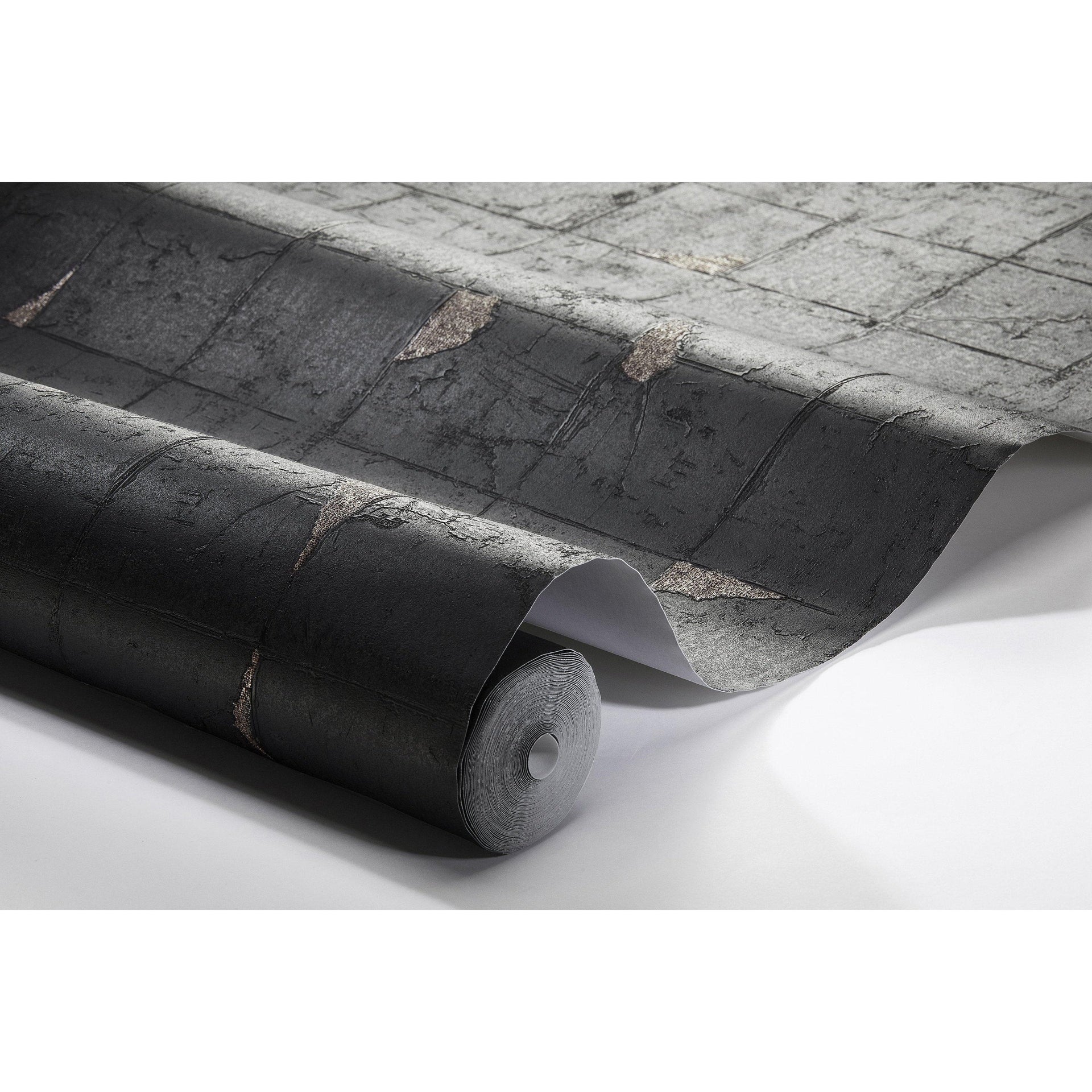 Kintsu-Pre-Printed Wallpaper-Wall&deco-Black-17230EWC