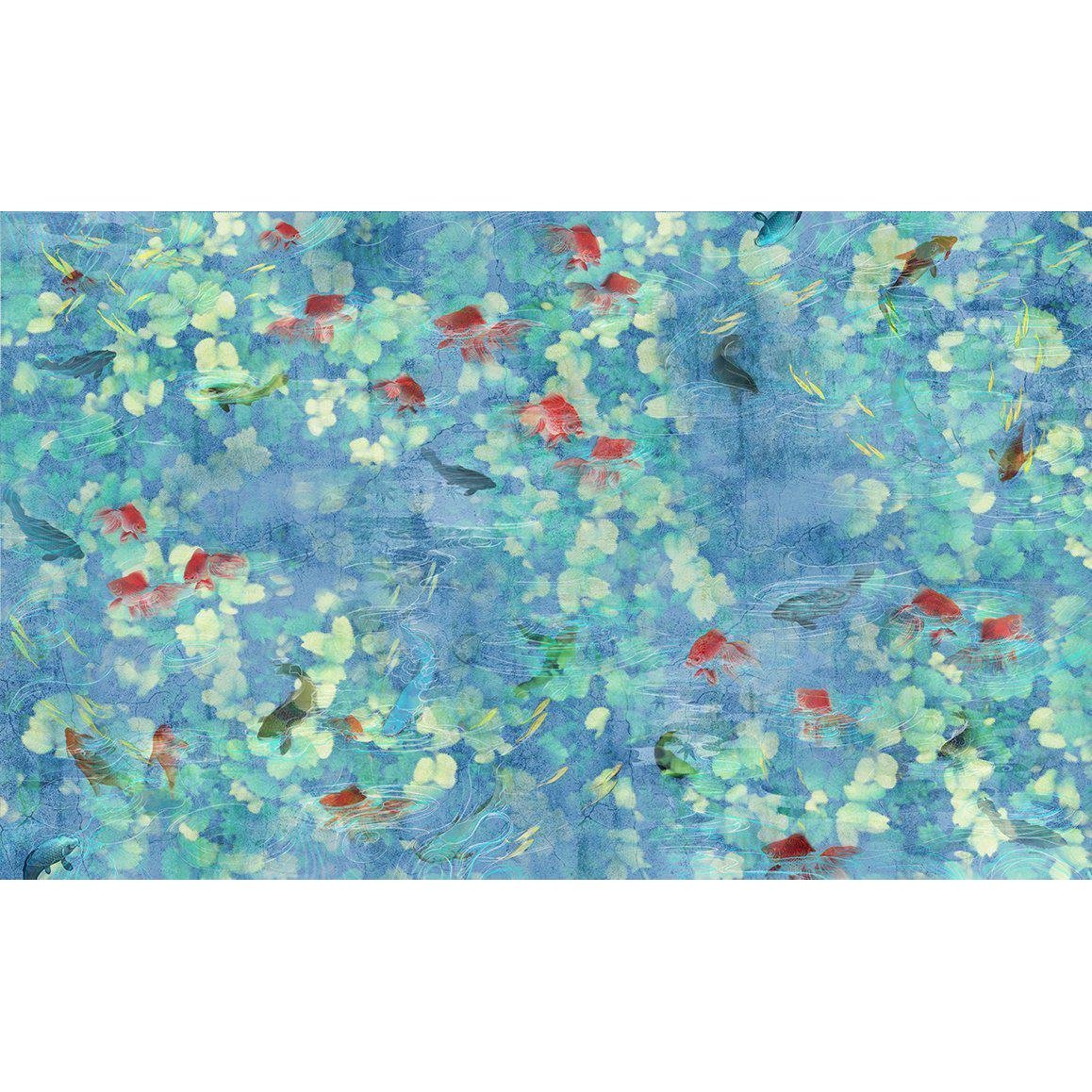 Koi-Digital Wallpaper-Skinwall-Blue / Red / Green 1-66B