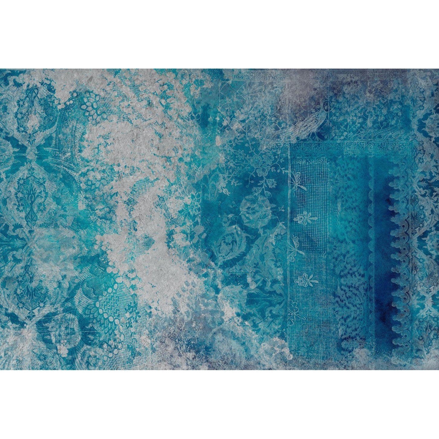 Lace Grunge-Digital Wallpaper-Back to the Wall-Blue / Green-