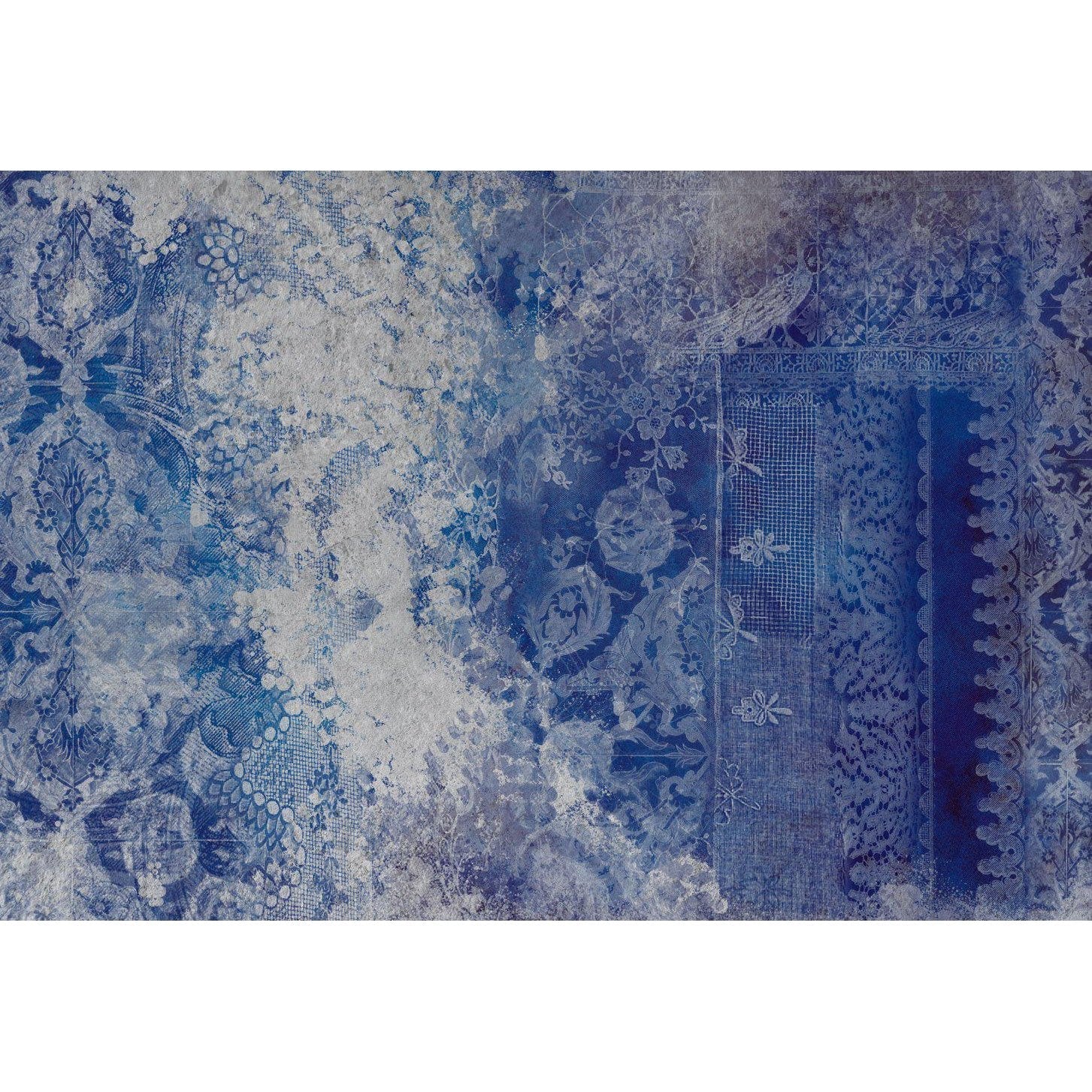 Lace Grunge-Digital Wallpaper-Back to the Wall-Dark Blue-