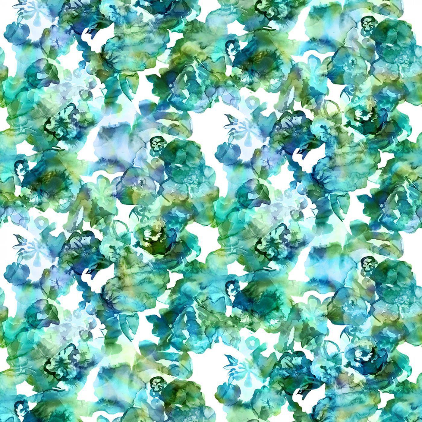 Lily Pond-Digital Wallpaper-Rebel Walls-Blue / Green-R13122