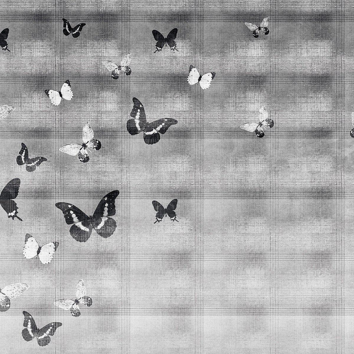 Madama Butterfly-Digital Wallpaper-London Art-Grey-15136-03