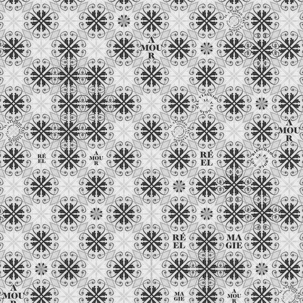 Magie Reel Amour-Digital Wallpaper-London Art-Light Grey-18030-01