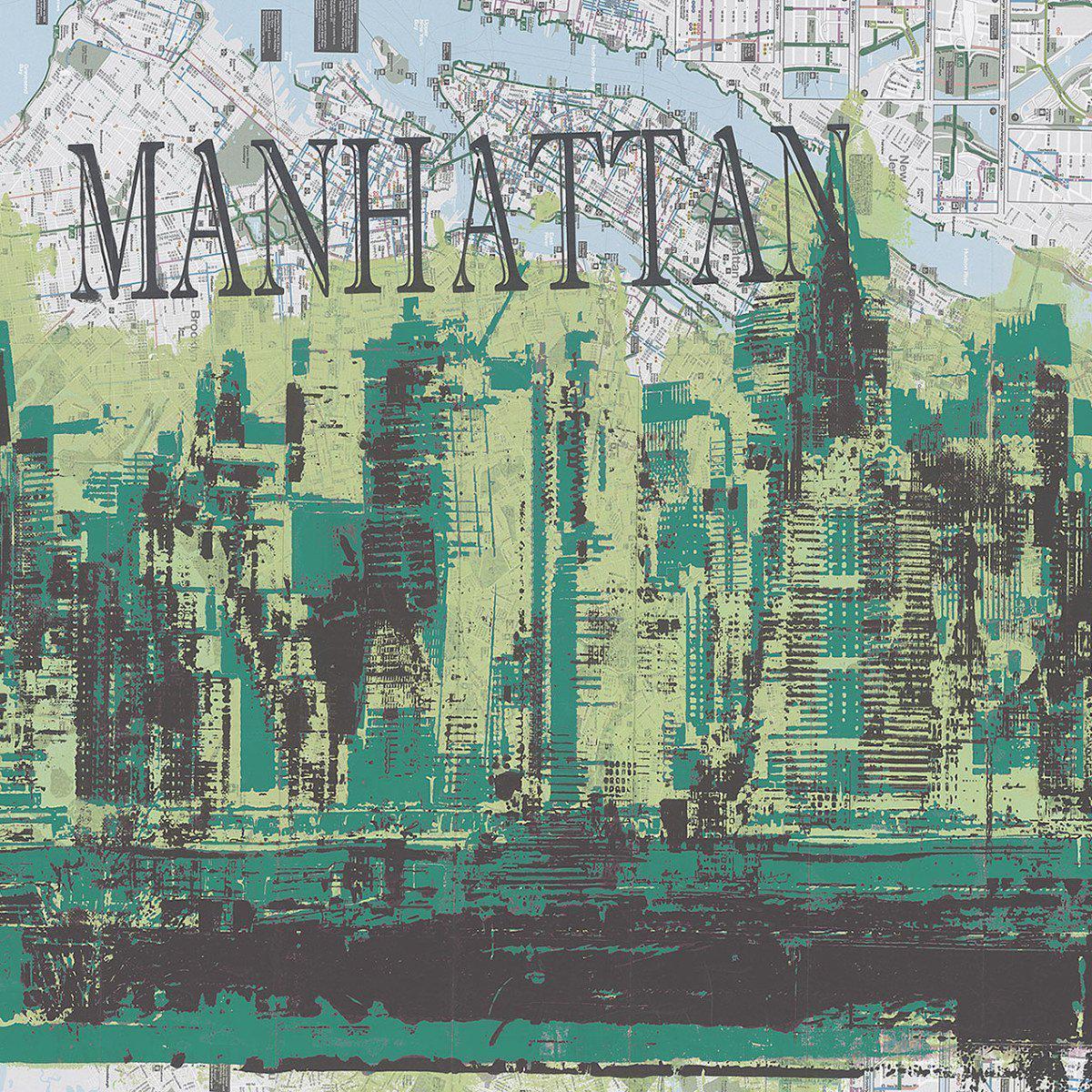 Manhattan-Digital Wallpaper-Tecnografica-Green-62059