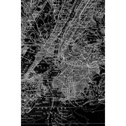 Map of NY-Digital Wallpaper-Rebel Walls-Black / White-R10903