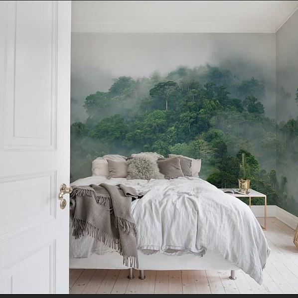 Misty Forest-Digital Wallpaper-Rebel Walls-Green-R15062