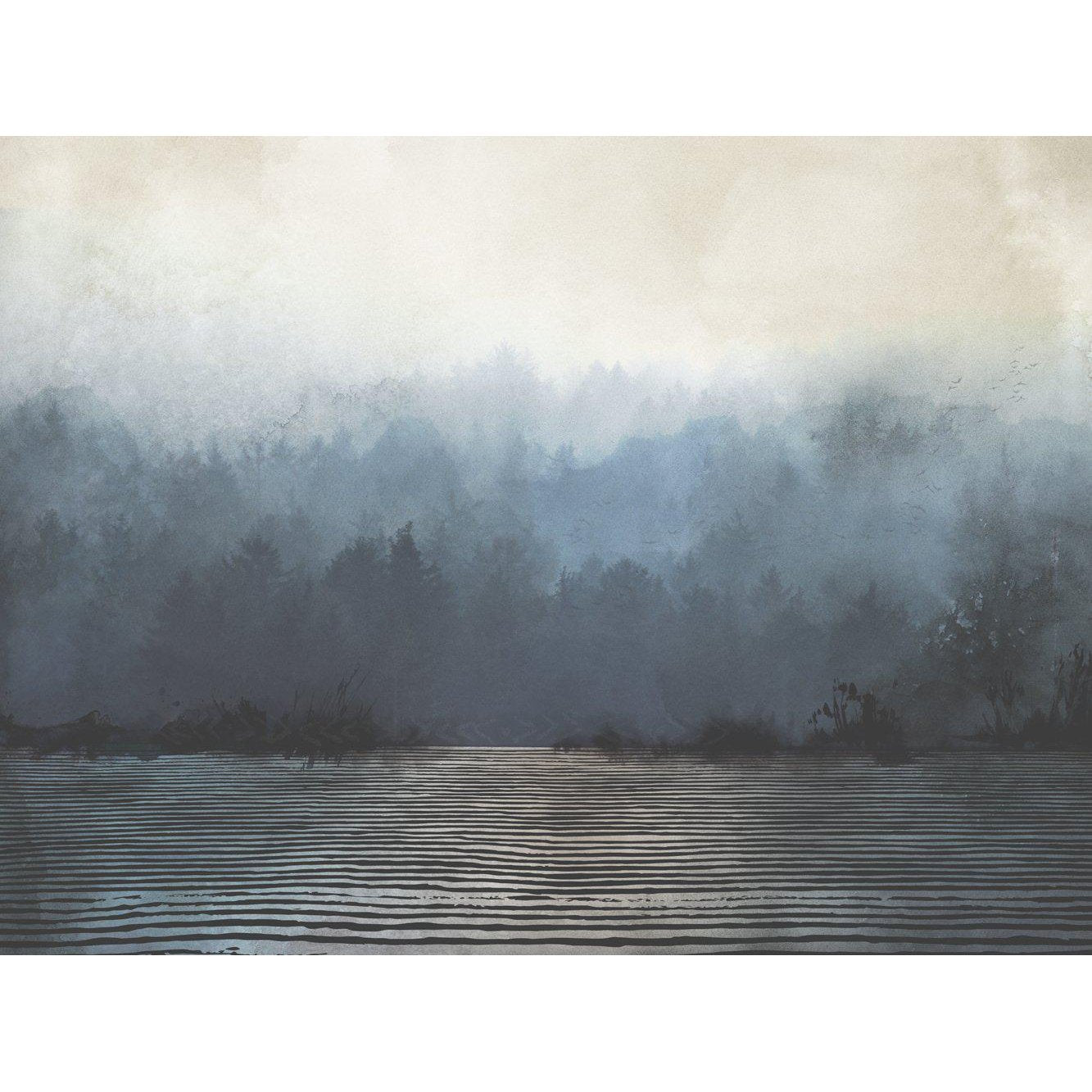 Mountain Mist-Digital Wallpaper-Back to the Wall-Blue / Grey 2-