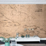Navigation Lines-Digital Wallpaper-Rebel Walls-Brown-R13791
