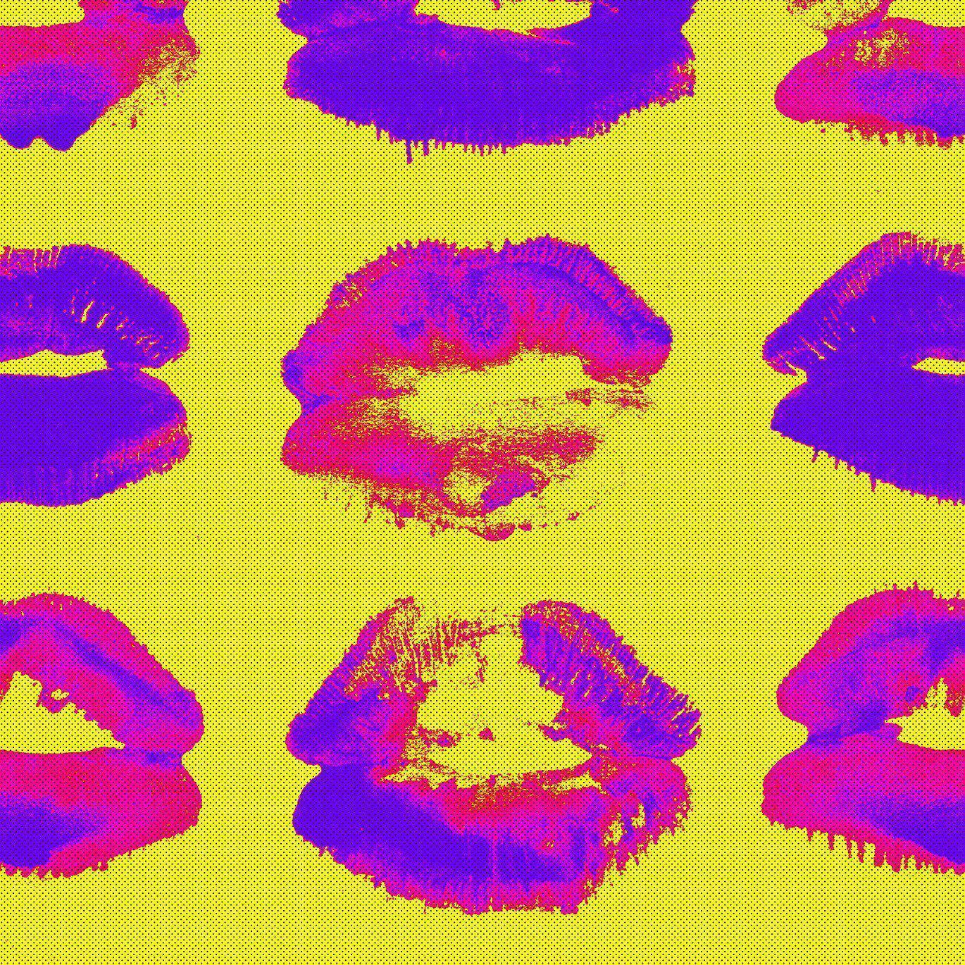 Neon Kiss-Pre-Printed Wallpaper-Mind the Gap-