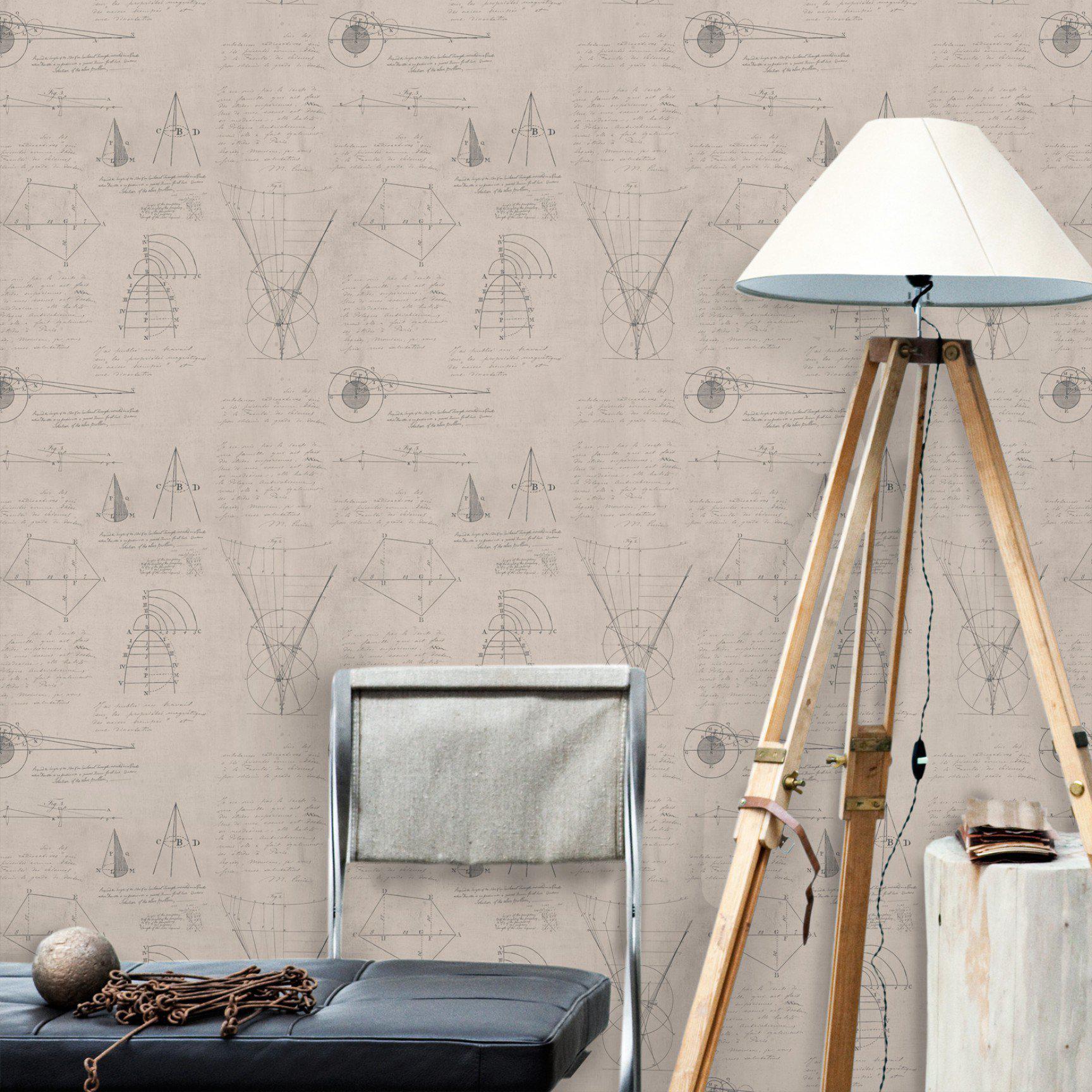 Newton Geometry-Pre-Printed Wallpaper-Mind the Gap-