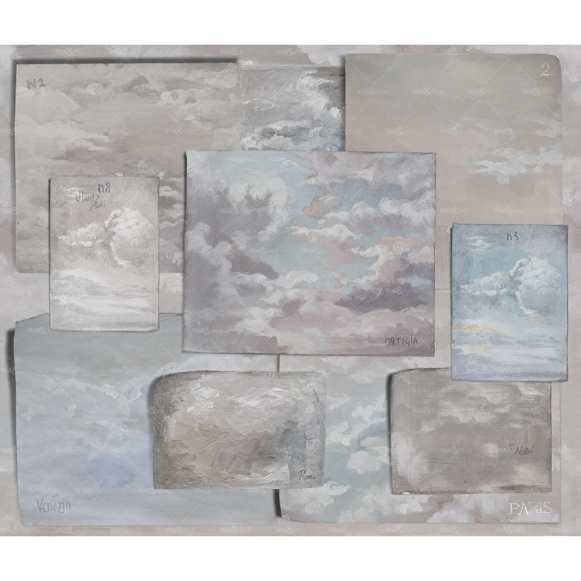 Nubes-Digital Wallpaper-Wall&deco-Brown / Blue-WET_NU2102