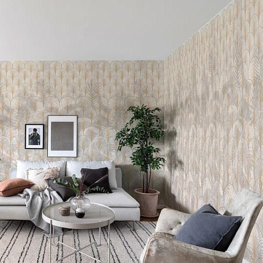 Opulent Shadows-Digital Wallpaper-Rebel Walls-Brown / Grey-R16271