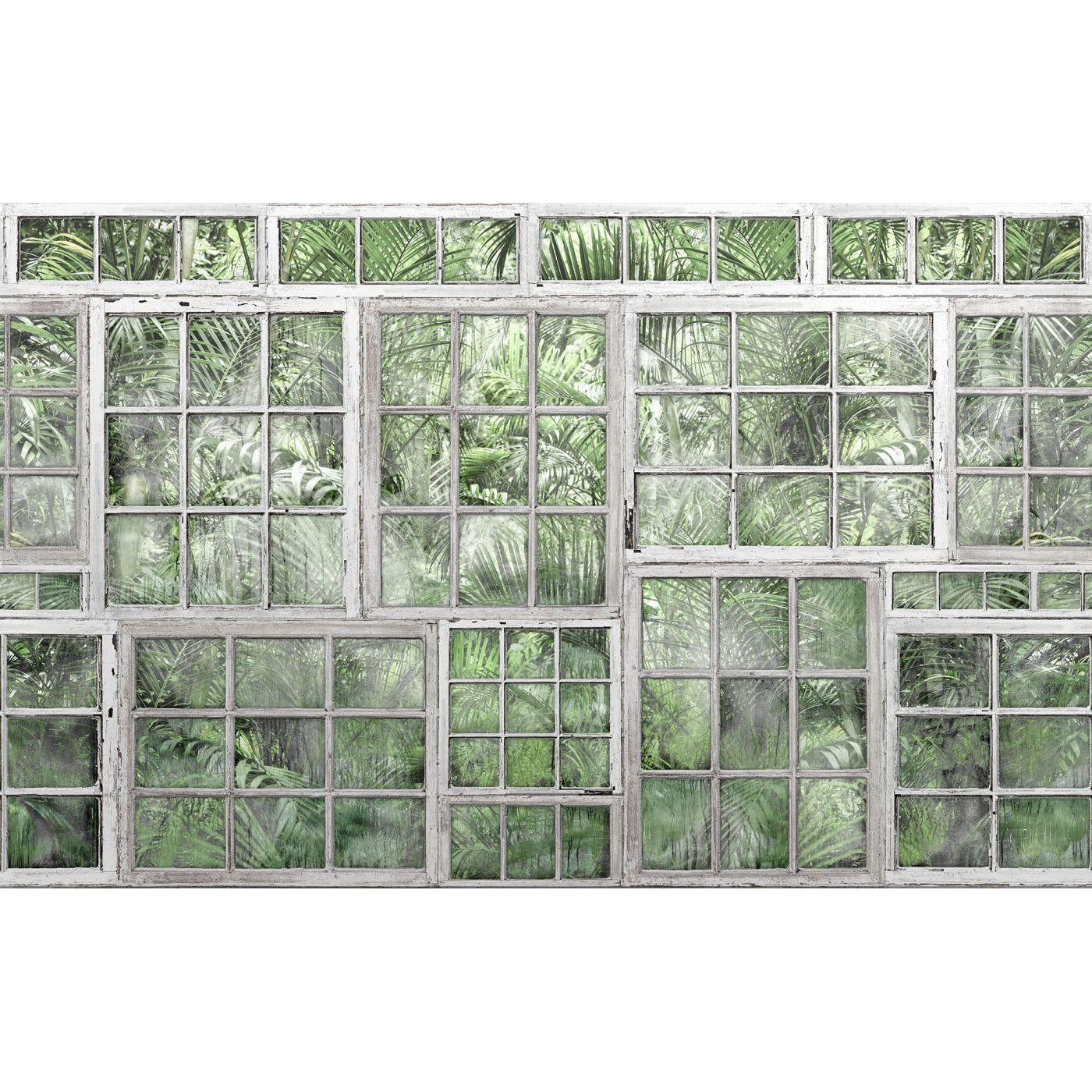 Perspective Jardin-Digital Wallpaper-Rebel Walls-Green / White-R14371