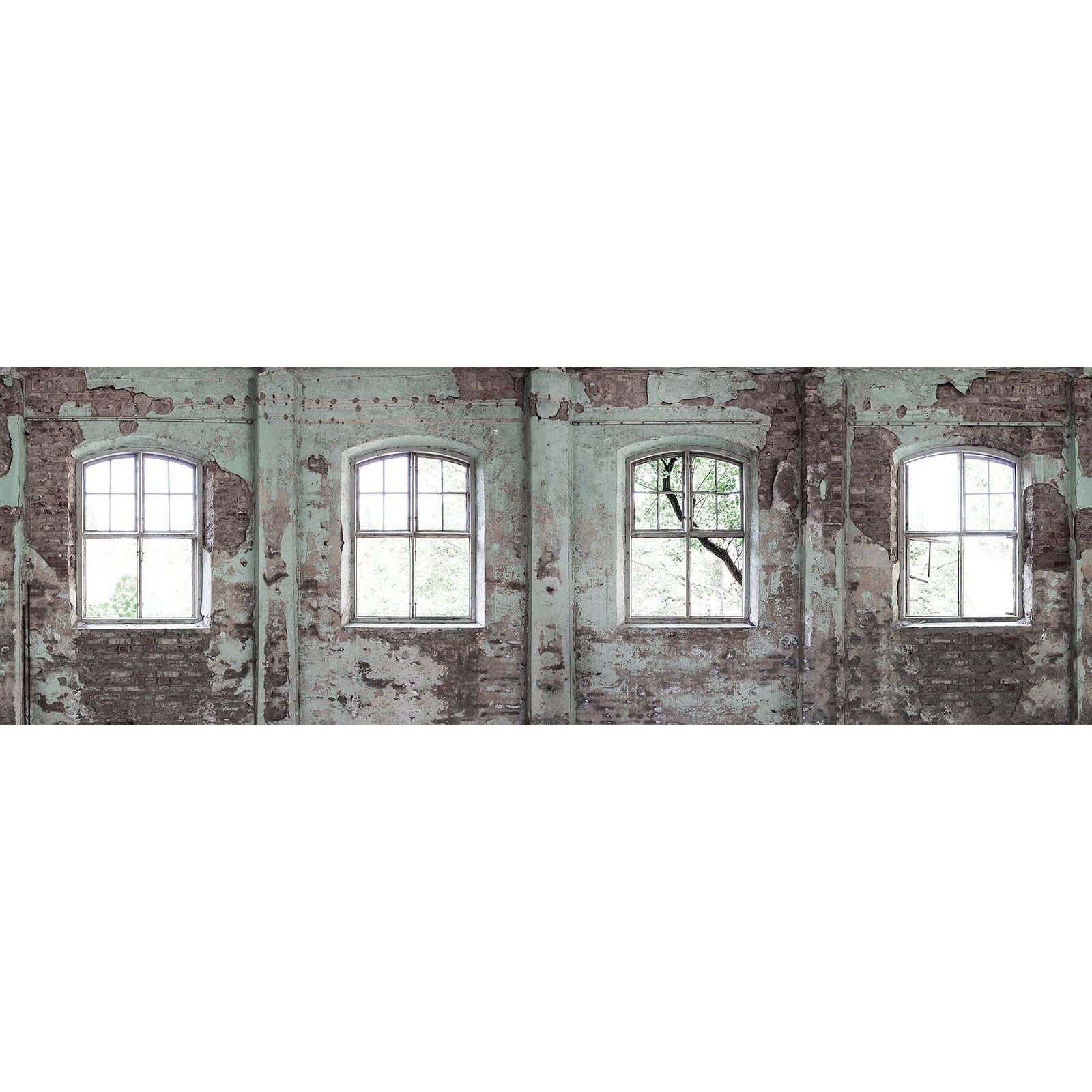 Perspective Manoir-Digital Wallpaper-Rebel Walls-Green / Brown-R14201