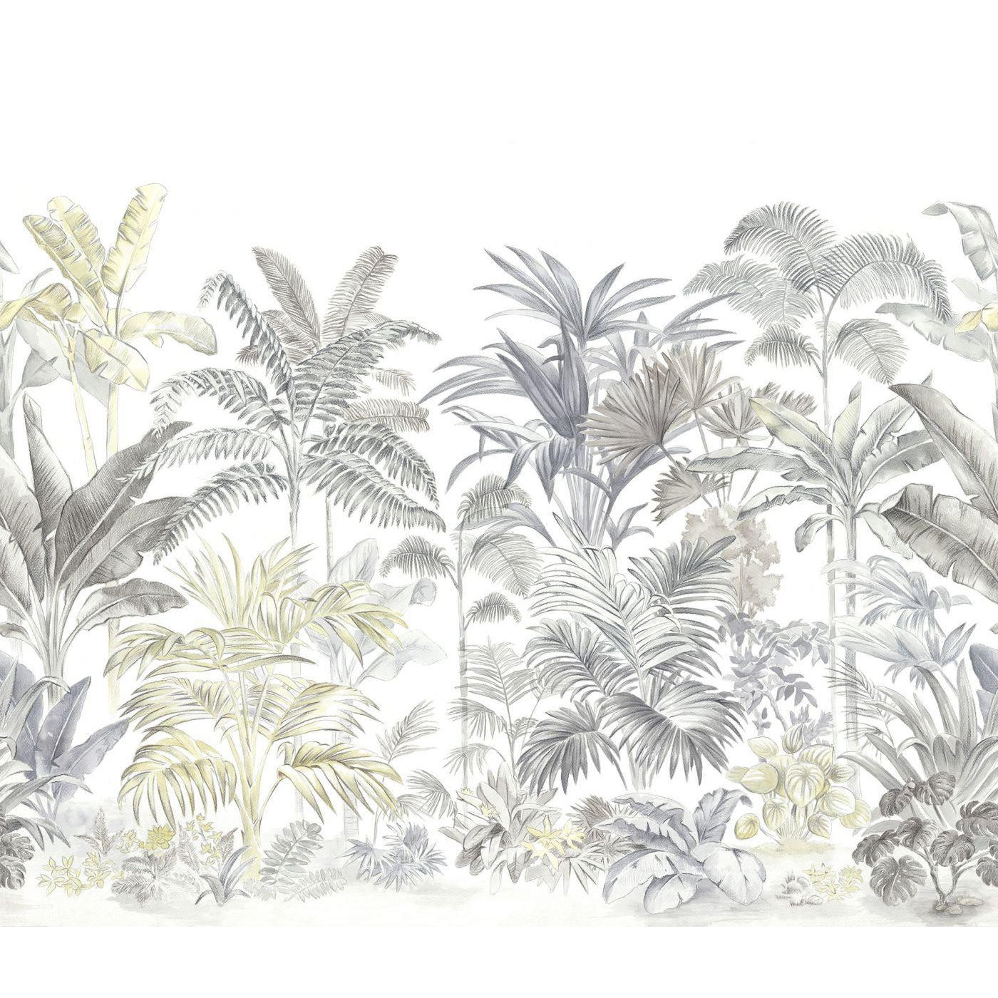 Pride Palms-Digital Wallpaper-Rebel Walls-Grey / Green-R15901