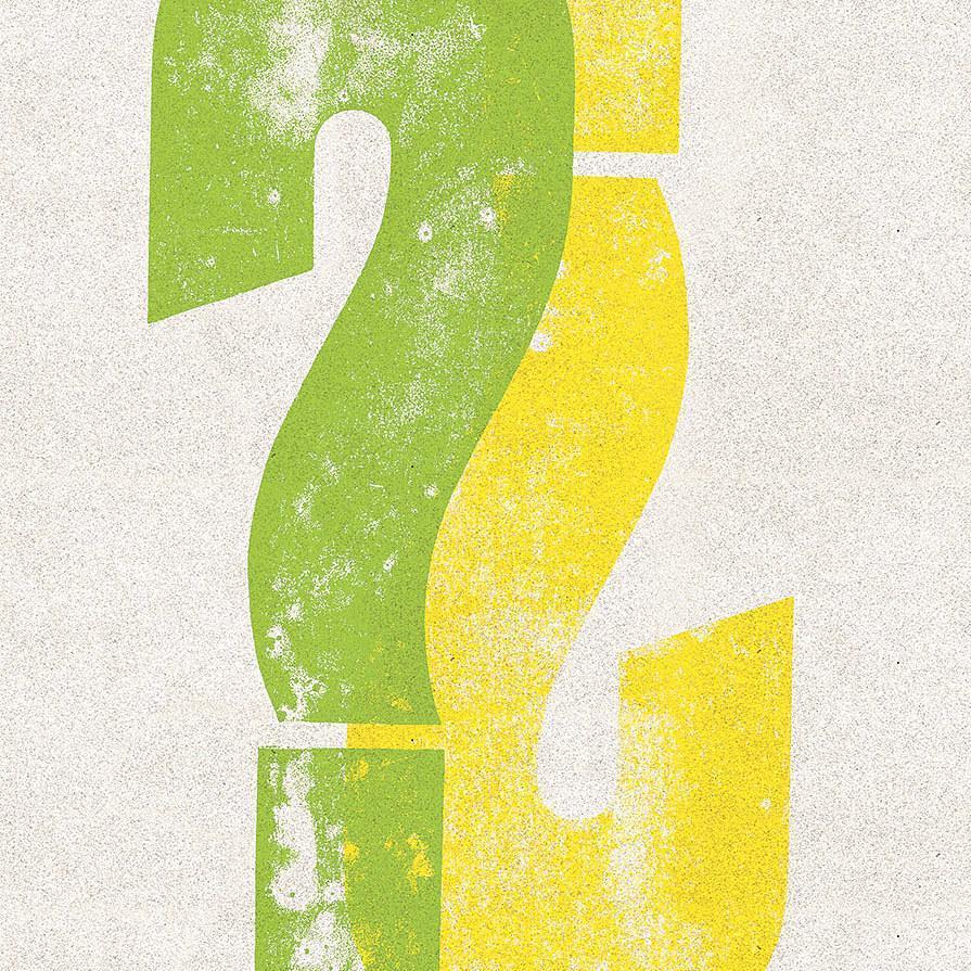 Questions-Digital Wallpaper-London Art-Yellow / Green-16006-03