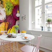 Ranunculus-Digital Wallpaper-Rebel Walls-Yellow / Pink / White-R13011