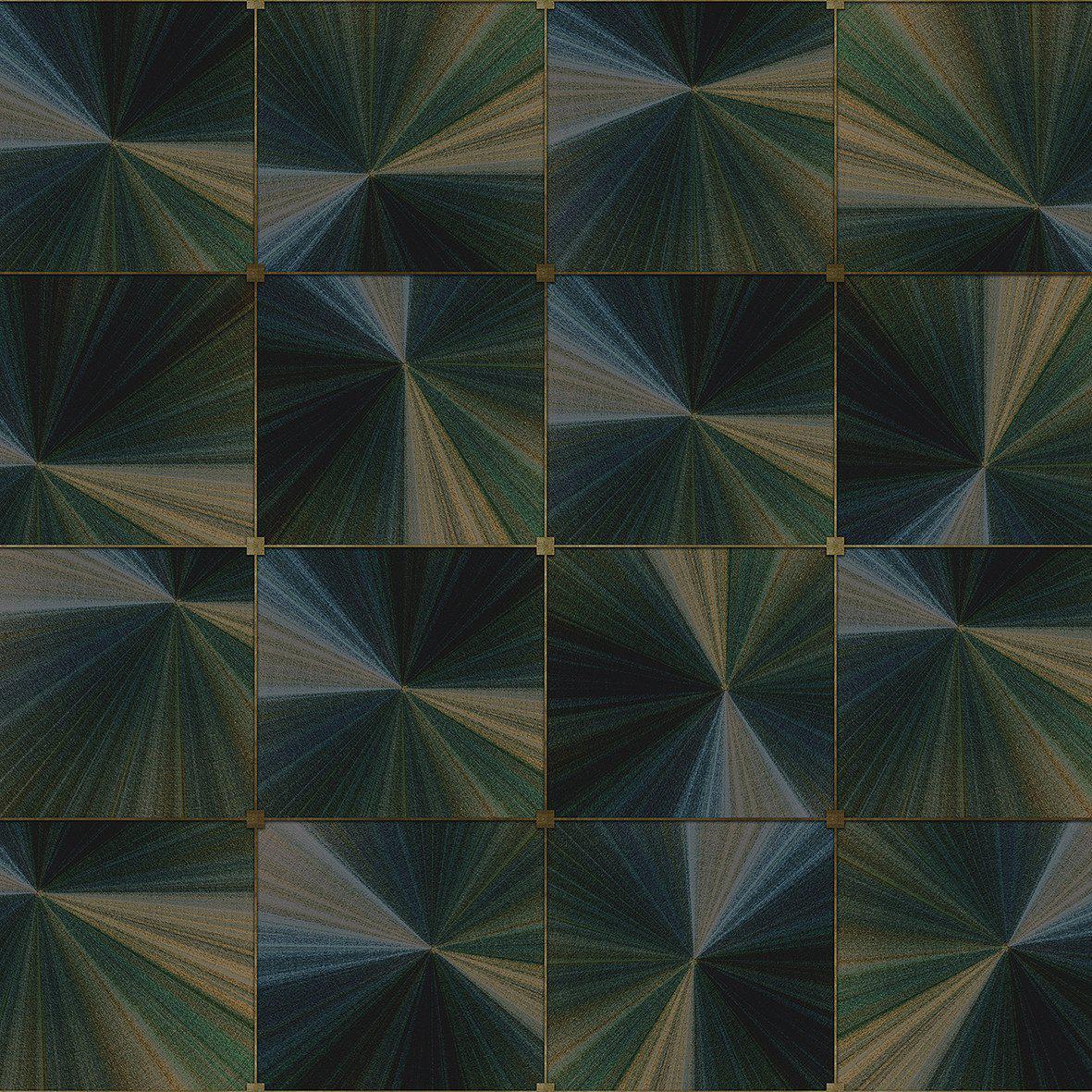 Rays-Digital Wallpaper-London Art-Green-18108-02