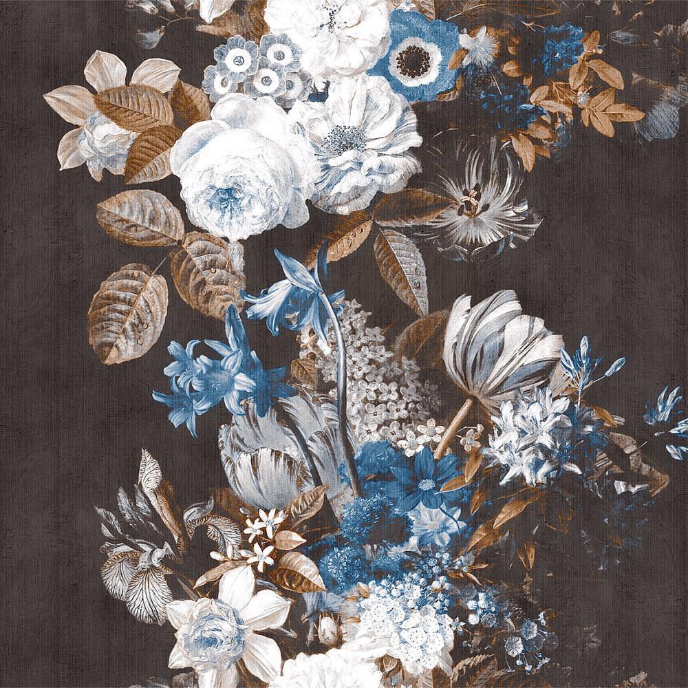 Romantic Story-Digital Wallpaper-London Art-Blue / Gold-17063-03