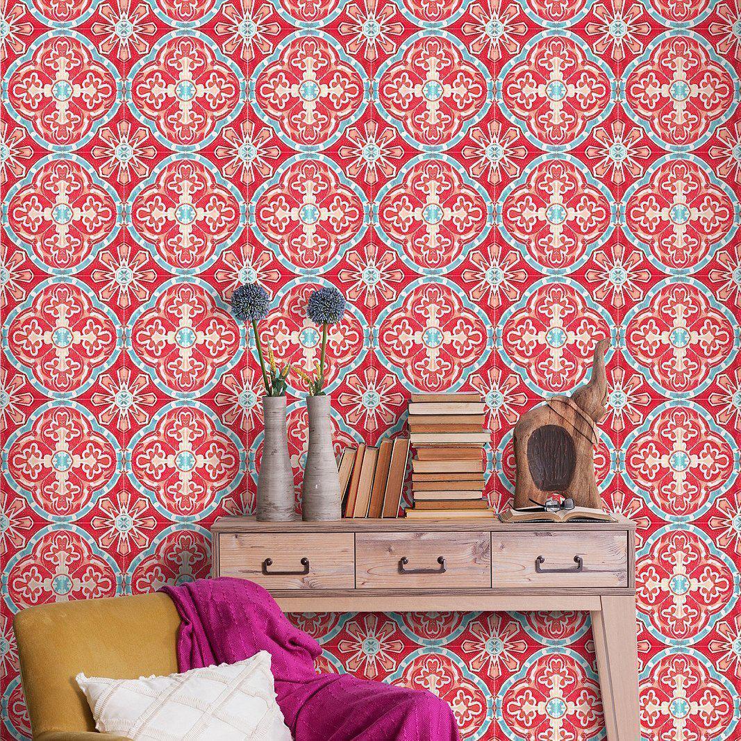 Rufous Tiles-Pre-Printed Wallpaper-Mind the Gap-