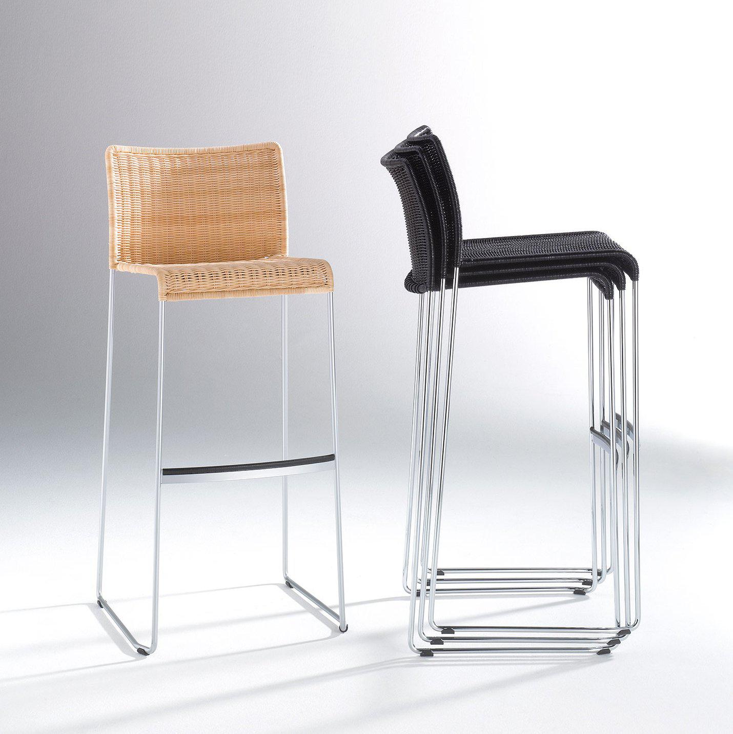 S.22 High Stool (without arms) - Indoor-Bonacina 1889-moderndesign.io