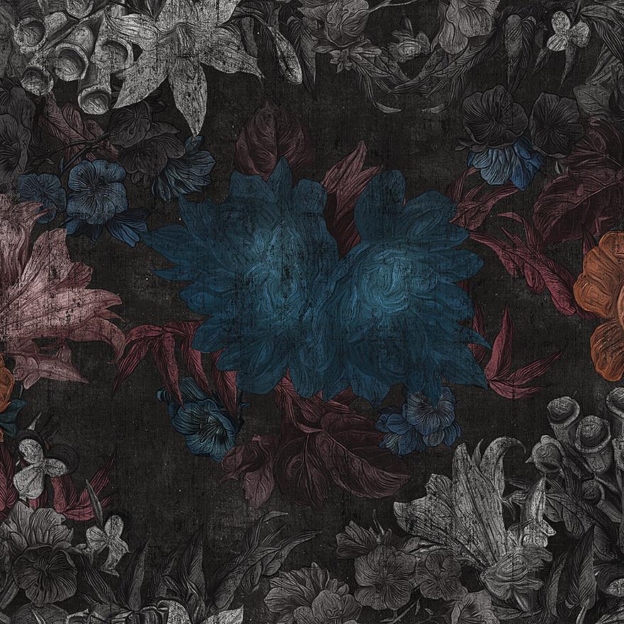 Saphir-Digital Wallpaper-London Art-Blue / Black-18124-02