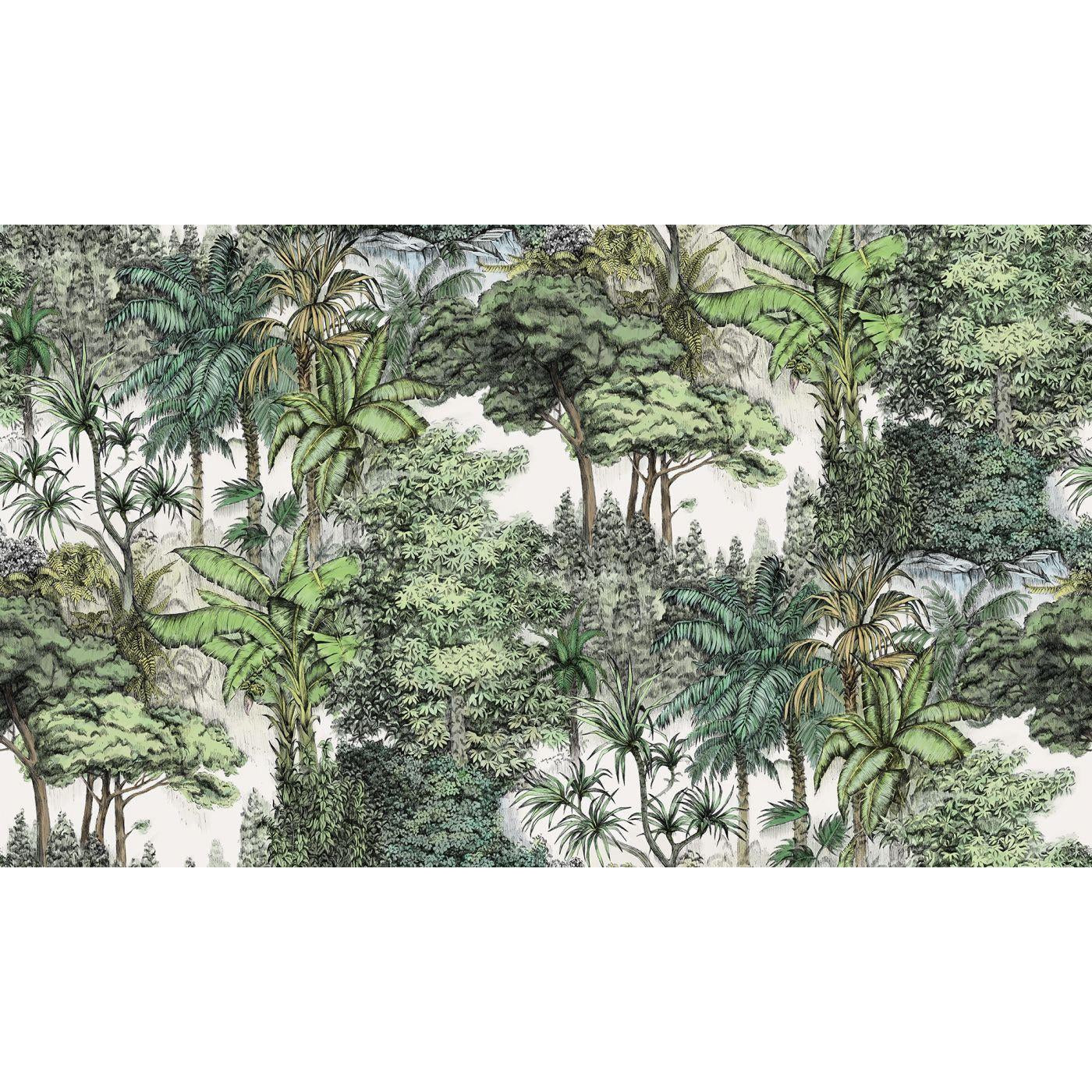 Secret Garden-Digital Wallpaper-Rebel Walls-Green-R14703