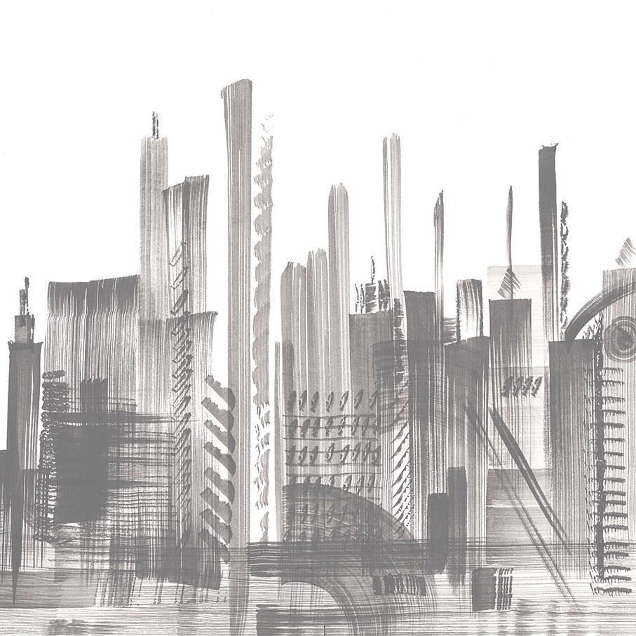 Skyline-Digital Wallpaper-London Art-Grey-17042-03