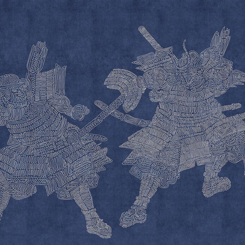 Tangles Two-Digital Wallpaper-London Art-Blue-15131-02
