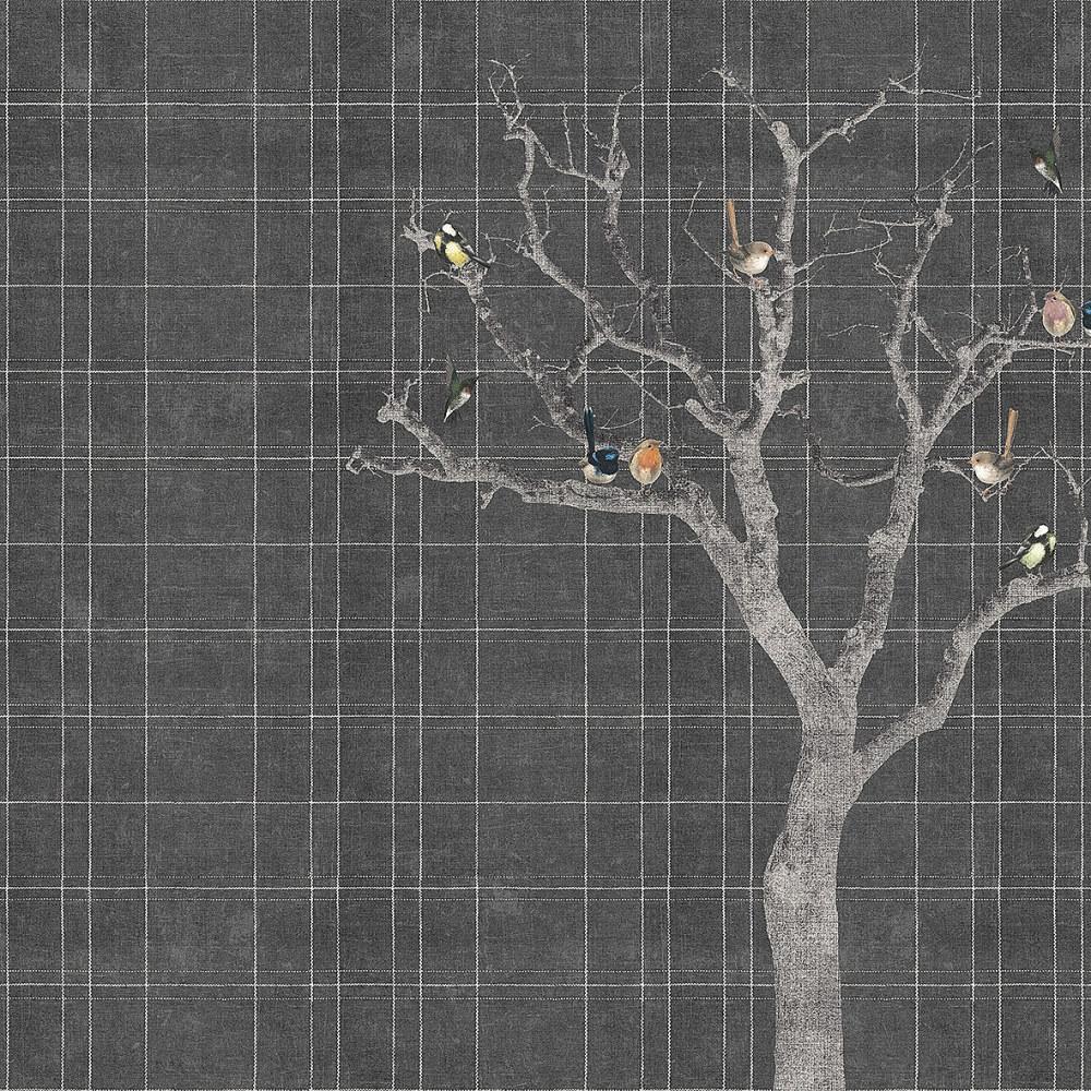 The Birds-Digital Wallpaper-London Art-Grey-15168-02