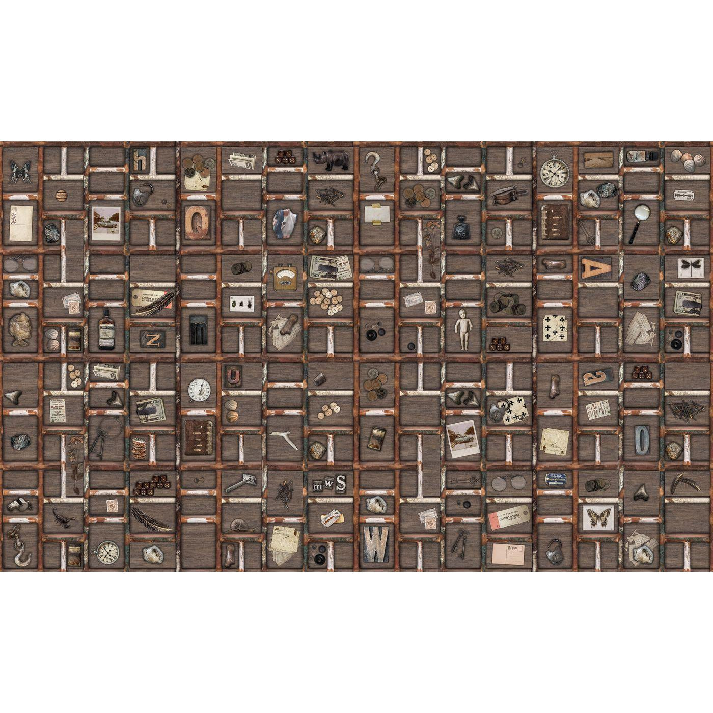 The Memory Box-Digital Wallpaper-Rebel Walls-Dark Brown-R14261