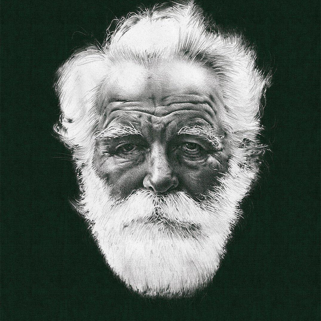 The Old Man-Digital Wallpaper-London Art-Green-18089-03